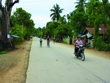 Riding bikes in Ngapali