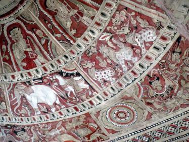 Well-preserved Buddhist murals at the caves of Po Win Taung, Monywa
