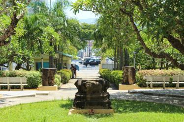 The grounds of Cham Museum in Danang, Vietnam