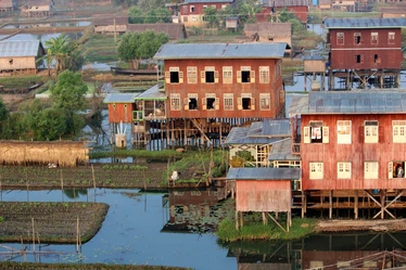 Inle Lake from a hot air balloon