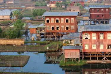 Inle Lake from a hot air balloon