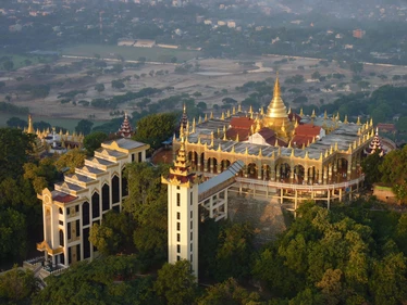Hot air balloon over Burma