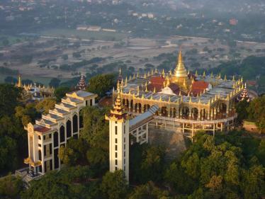 Hot air balloon over Burma