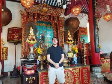 Hoi An - Dylan in Chinese Temple
