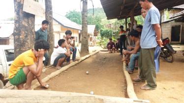 Petanque in Laos village