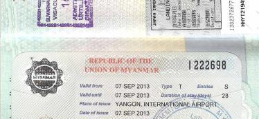 Burma visa
