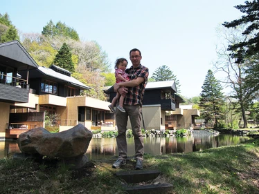 Simon on holiday with Florence
